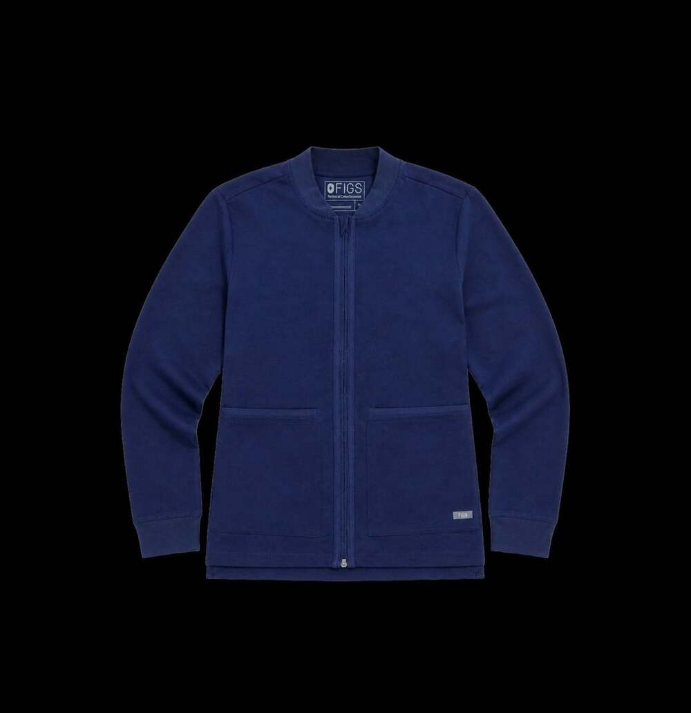 FIGS Technical Collection Navy Blue Scrub Jacket Women's Size Medium